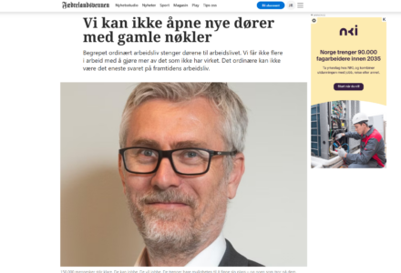 -Vi kan ikke åpne nye dører med gamle nøkler