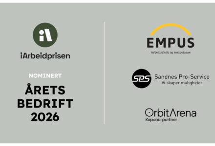 Dette er de tre nominerte til Årets iArbeidbedrift 2026